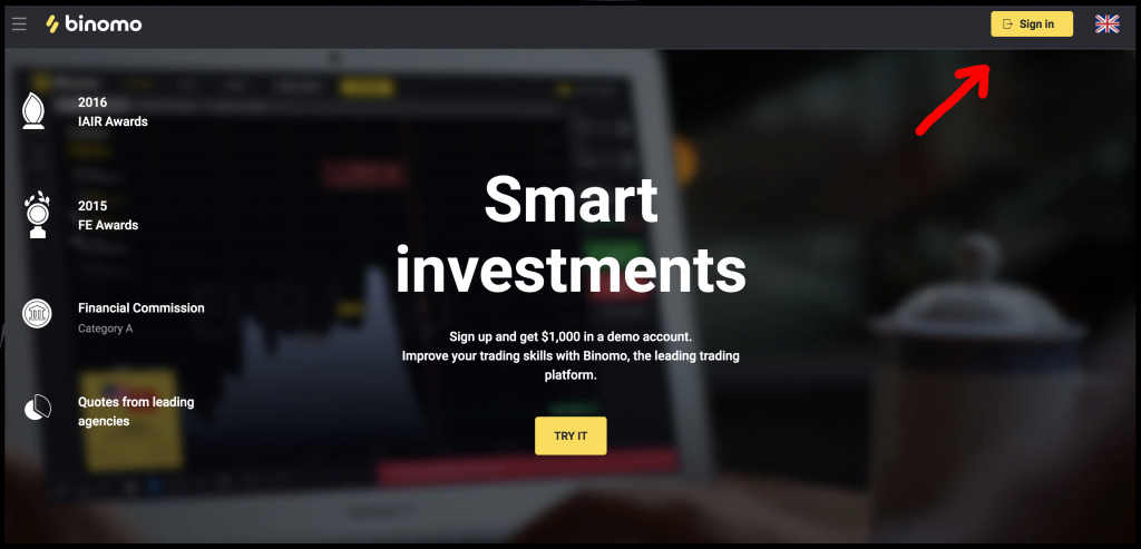 Account registration on Binomo sign up button Account registration on Binomo sign up button