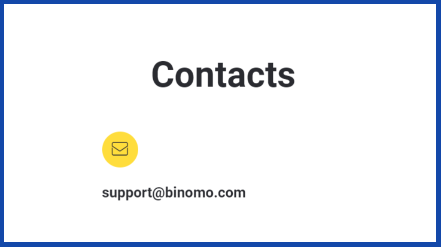 Binomo contacts for deposits assistance