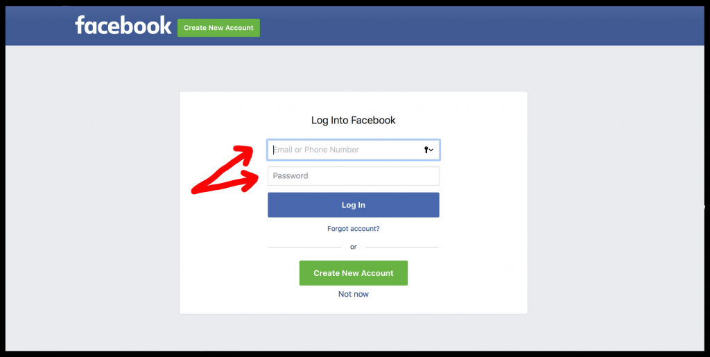 Binomo and Facebook authorization