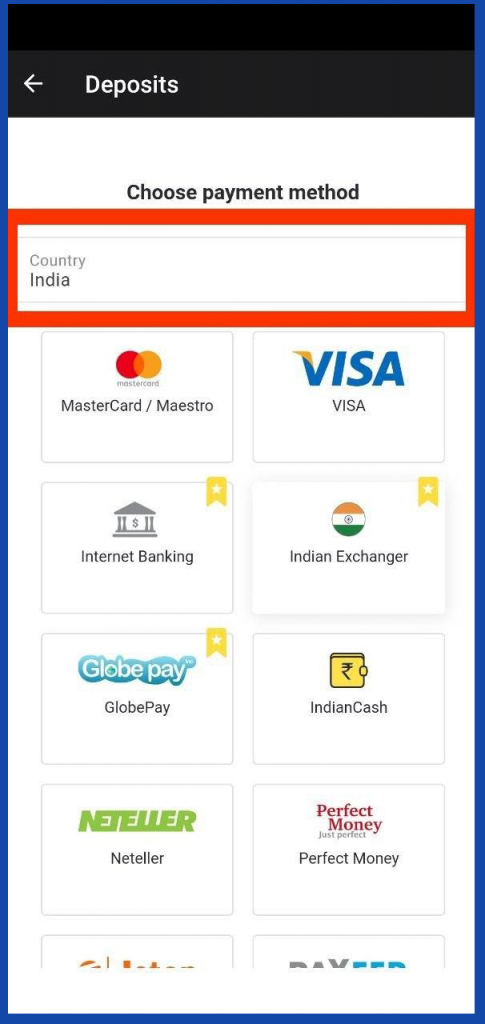 Binomo google play android app payment methods