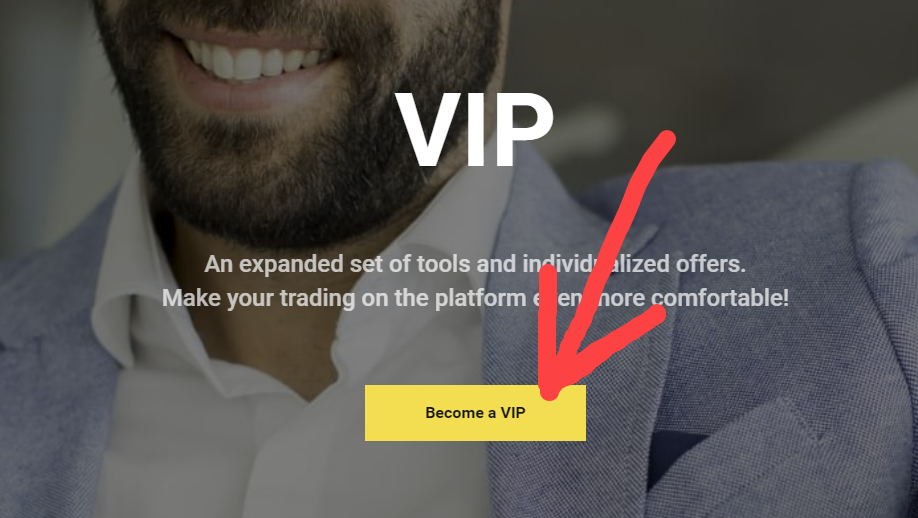 Binomo - Vip account upgrade